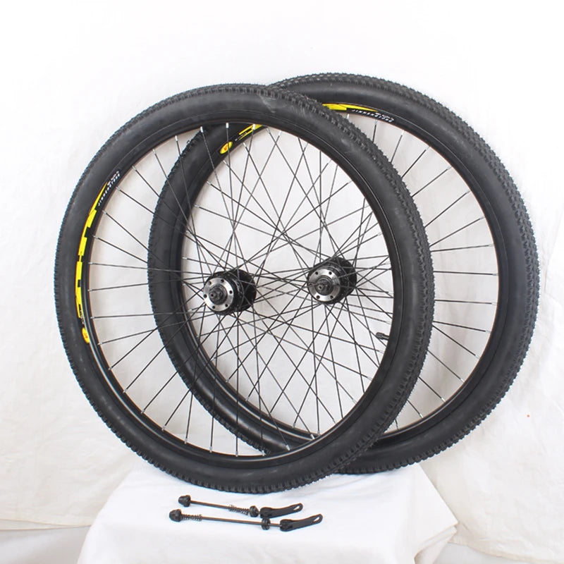 26-Inch MTB Wheelset – Aluminum Alloy with Disc Brakes and Durable Tires