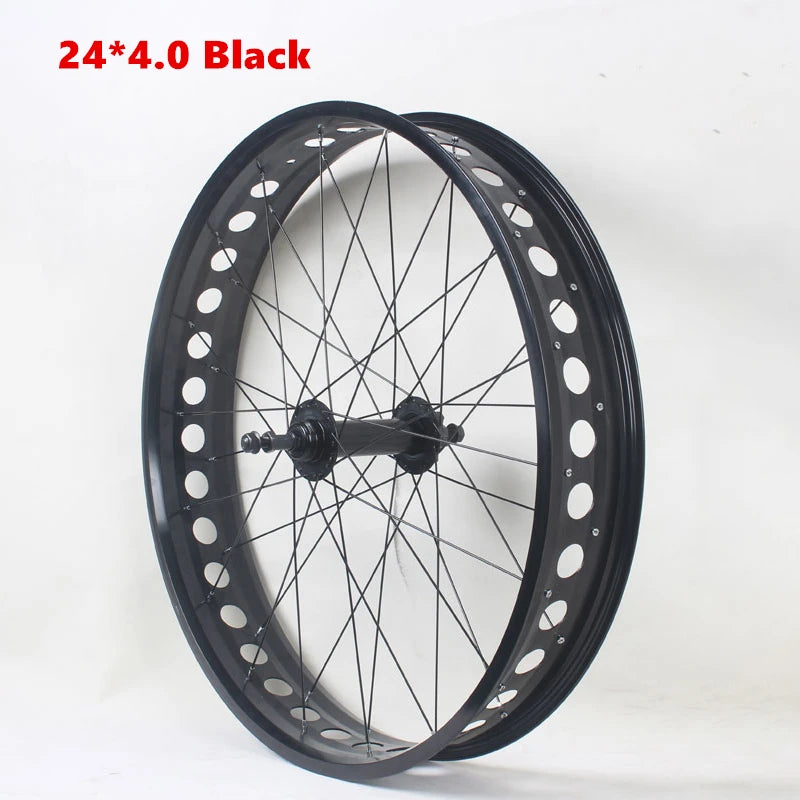 26x4.0 Fat Bike Wheelset Super Wide Aluminum Alloy Rims for Disc Brakes