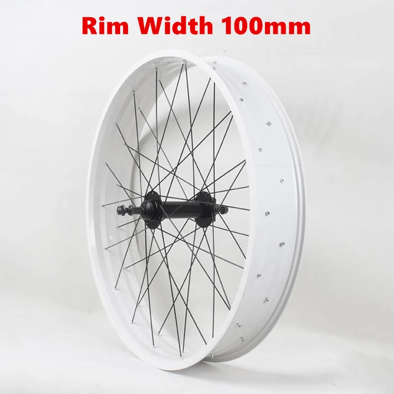 26x4.0 Snowbike Wheelset Wide Aluminum Alloy Rims for Disc Brakes