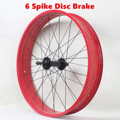 26x4.0 Snowbike Wheelset Wide Aluminum Alloy Rims for Disc Brakes