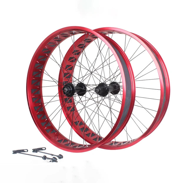 26x4.9 Fat Bike Wheelset Anodized Disc Brake Rims with Peilin Hubs