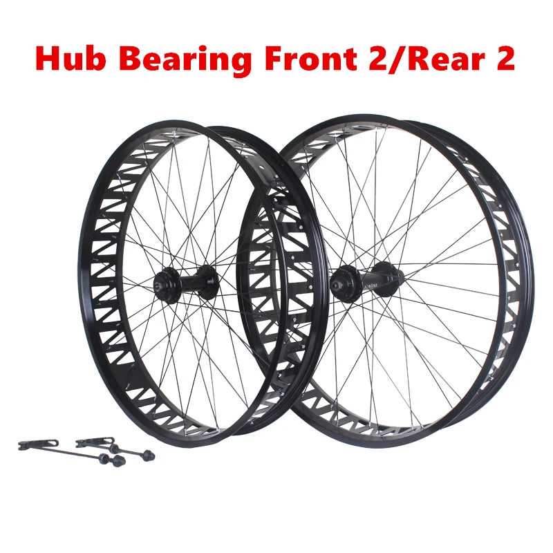 26x4.9 Fat Bike Wheelset Anodized Disc Brake Rims with Peilin Hubs