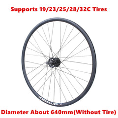 700C Disc Brake Road Bike Wheelset – Fits 23-32C Tires with Multi-Speed Hub