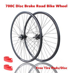 700C Disc Brake Road Bike Wheelset – Fits 23-32C Tires with Multi-Speed Hub