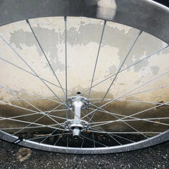 700C Fixie Wheelset 50mm Silver Aluminum Alloy with Tires