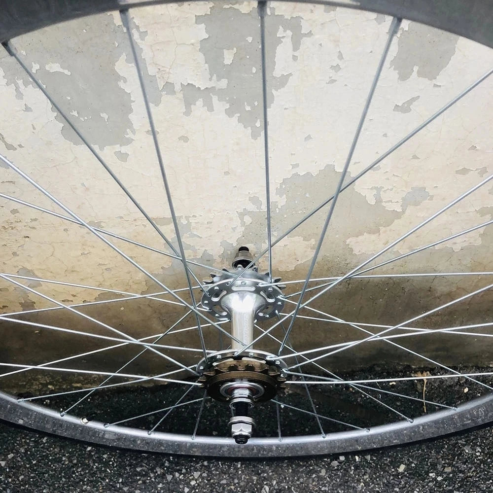 700C Fixie Wheelset 50mm Silver Aluminum Alloy with Tires