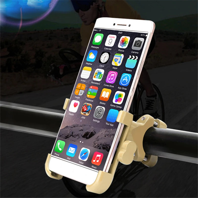 Aluminum Alloy Phone Holder – Adjustable Mount for MTB & Road Bikes