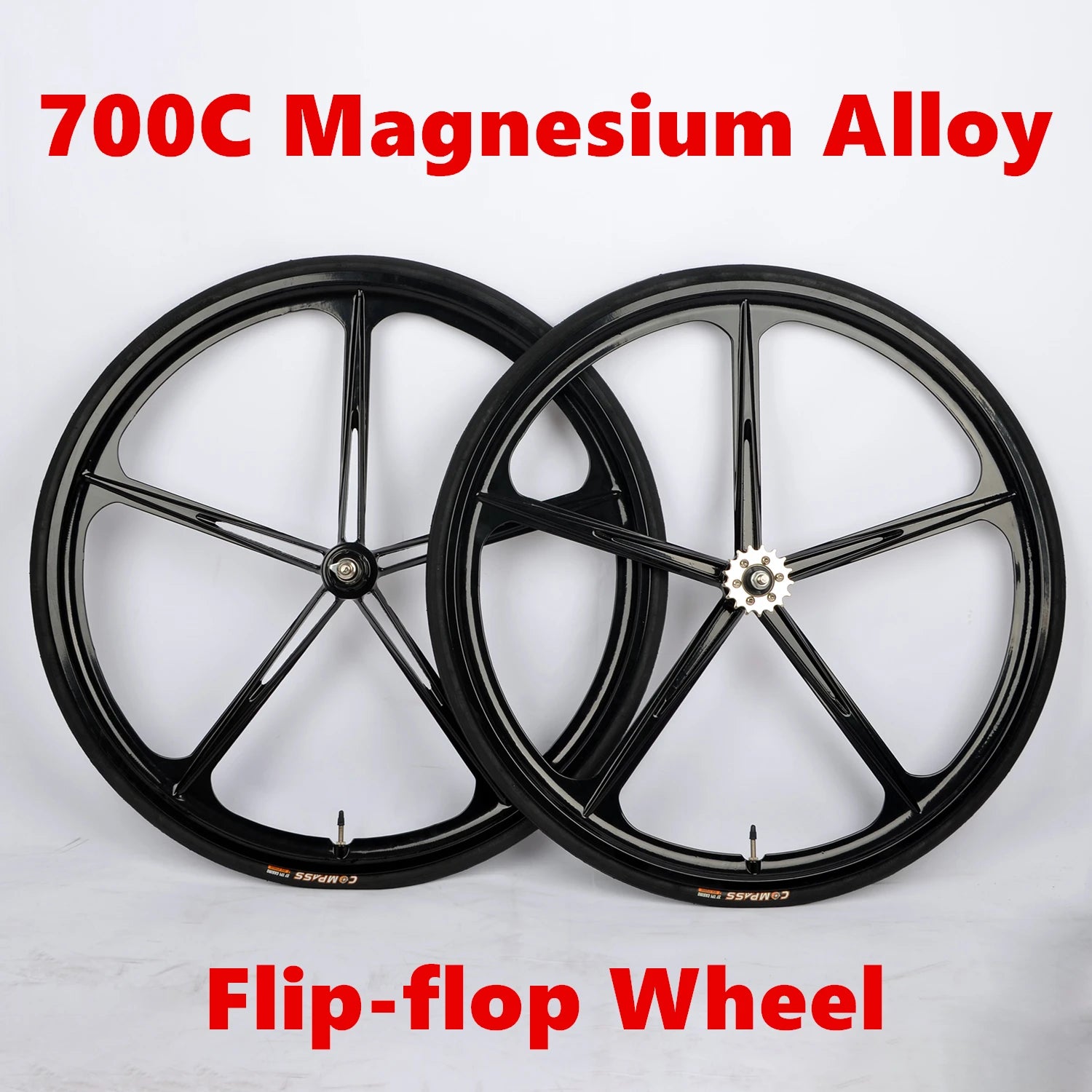 5-Spoke Magnesium Alloy Fixie Wheelset – Single Speed Track Bike Rims