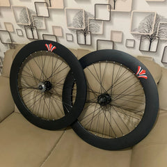 70mm High Rim Fixie Wheelset 32H Aluminum Alloy with Flip-Flop Hub