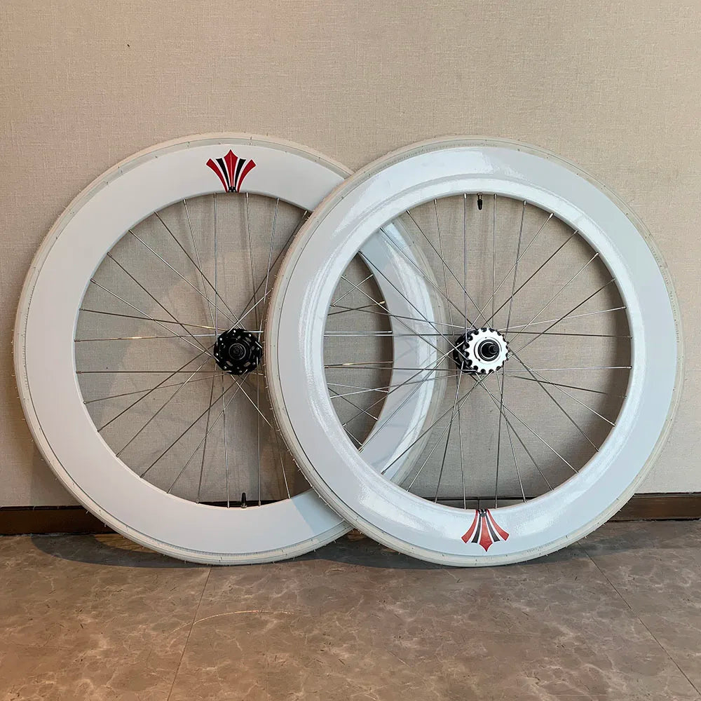 70mm High Rim Fixie Wheelset 32H Aluminum Alloy with Flip-Flop Hub