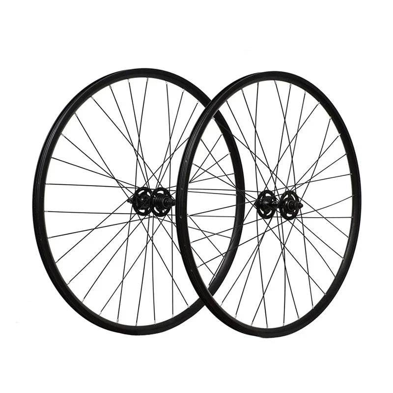 700C Fixed Gear Wheelset 32-Hole Silver Aluminum Alloy Rims