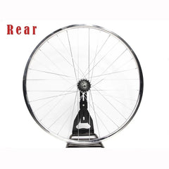 700C Fixed Gear Wheelset 32-Hole Silver Aluminum Alloy Rims