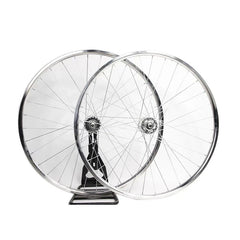 700C Fixed Gear Wheelset 32-Hole Silver Aluminum Alloy Rims