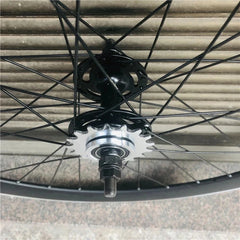 50mm Rim Fixie Wheelset 32H Single Speed with V-Brake Hubs