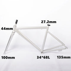 GRAY R10 Aluminum Road Bike Frame with 100mm Front and 135mm Rear Spacing