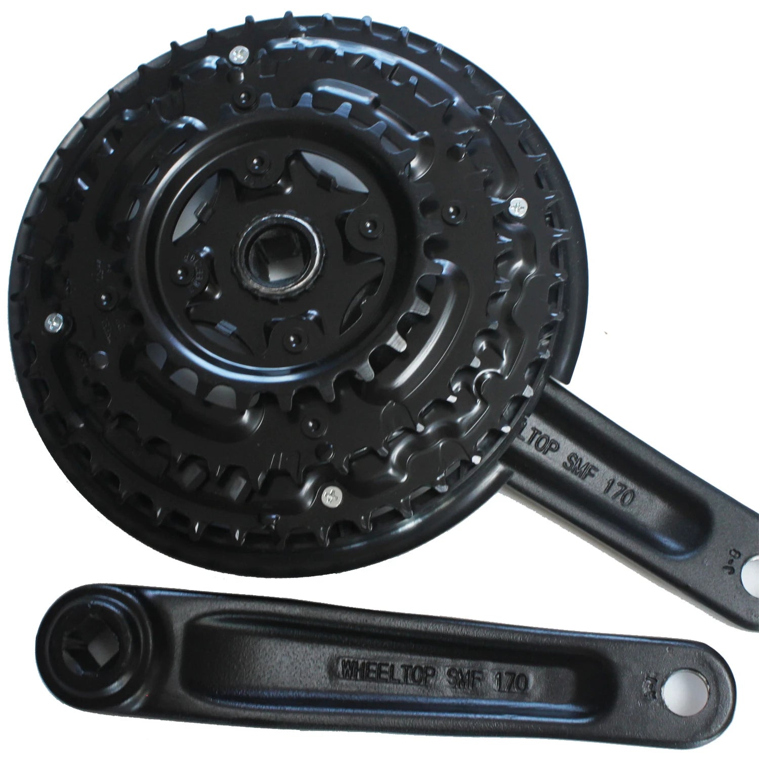 Mountain Bike Crankset – Aluminum Alloy Crank with Steel Chainring