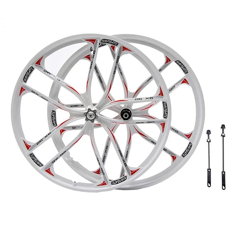 MTB 10-Spoke Magnesium Alloy Wheelset – Quick Release with Cassette Hub