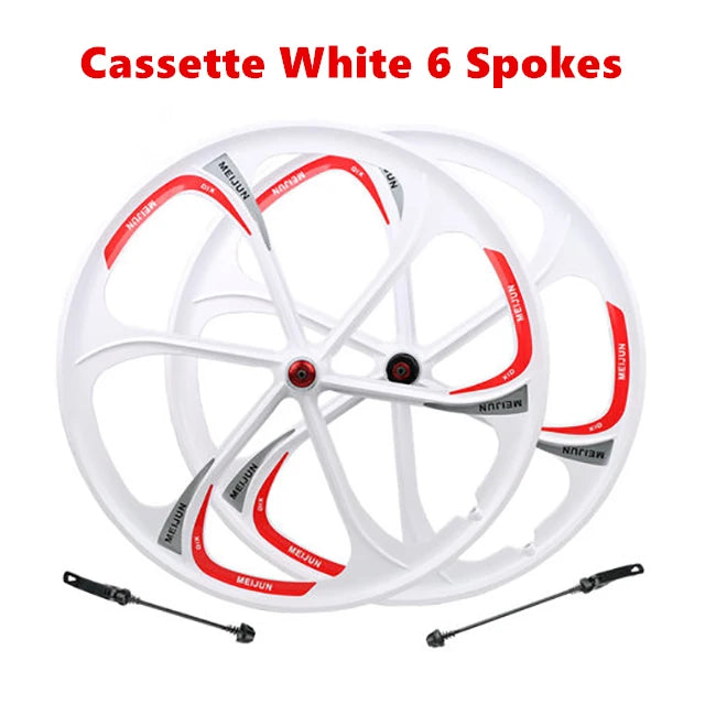 MTB 10-Spoke Magnesium Alloy Wheelset – Quick Release with Cassette Hub