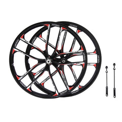 MTB 10-Spoke Magnesium Alloy Wheelset – Quick Release with Cassette Hub