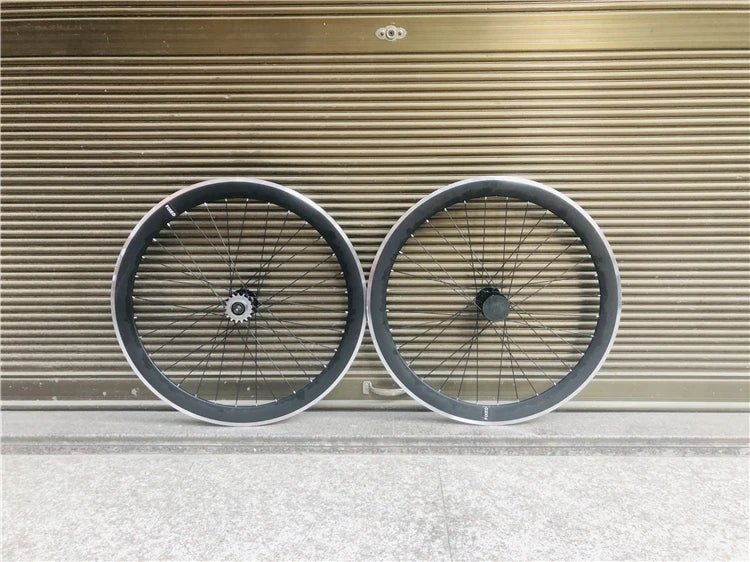 50mm Rim Fixie Wheelset 32H Single Speed with V-Brake Hubs