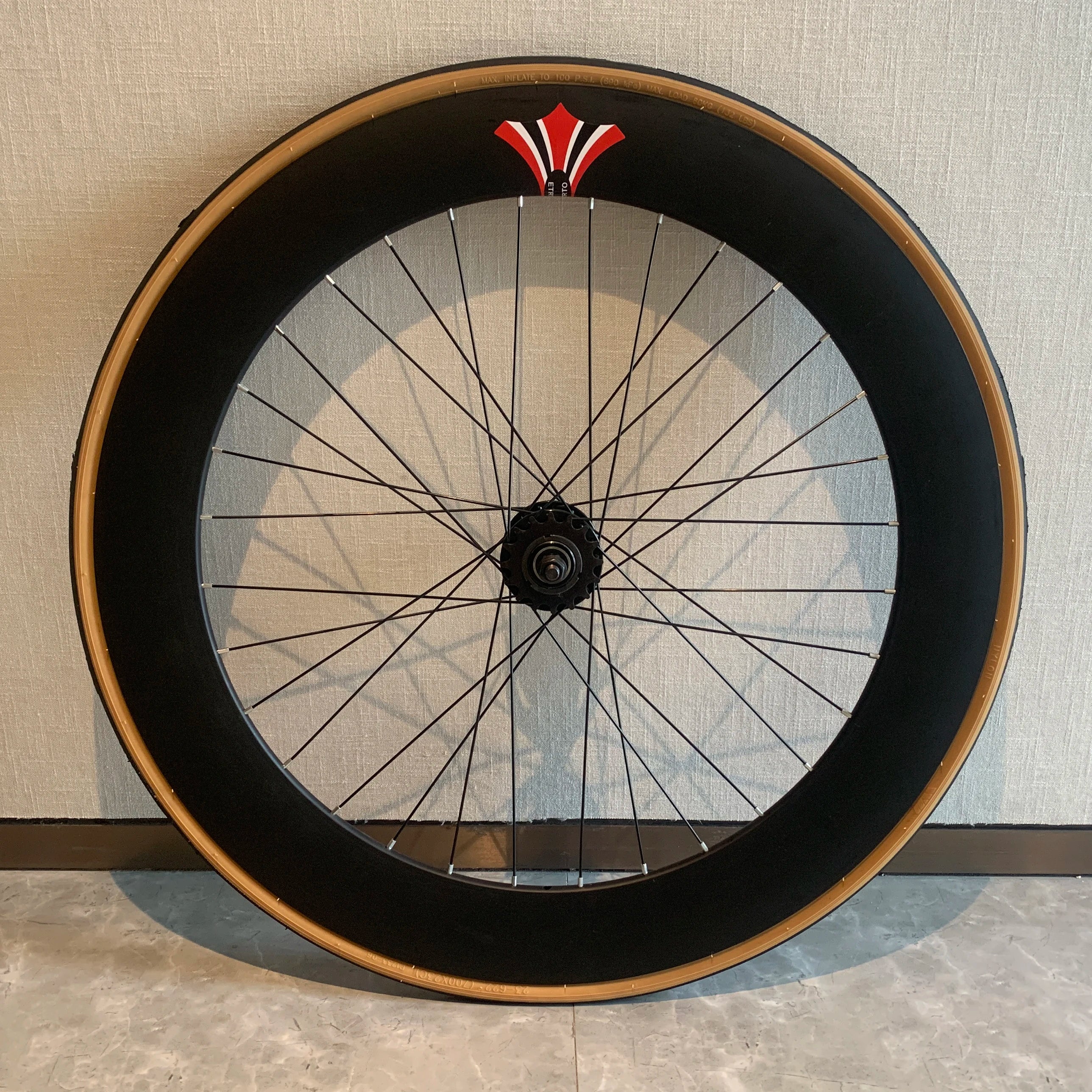 70mm Rim Track Fixie Wheelset 32H Aluminum Alloy with Flip-Flop Hub and 700C Tires