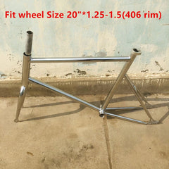 20-Inch Retro Fixie Frame Carbon Steel Single Speed with V-Brake