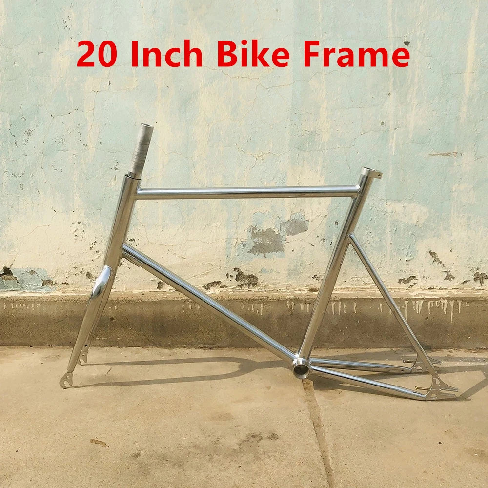 20-Inch Retro Fixie Frame Carbon Steel Single Speed with V-Brake