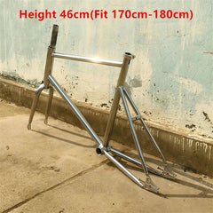 20-Inch Retro Fixie Frame Carbon Steel Single Speed with V-Brake